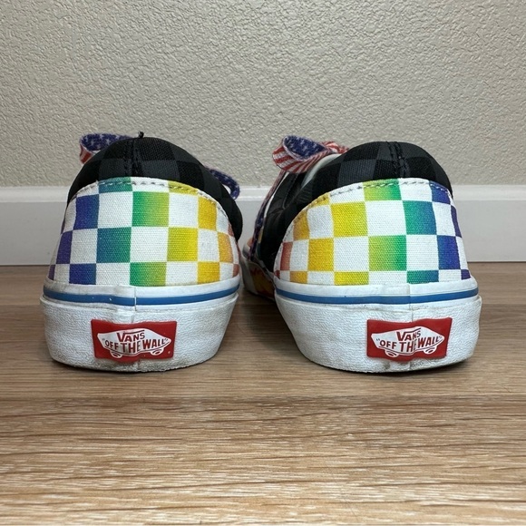 Vans Unisex Custom Flames Fire Sidewall Checkerboard Palm Tree Sneakers - Picture 9 of 12